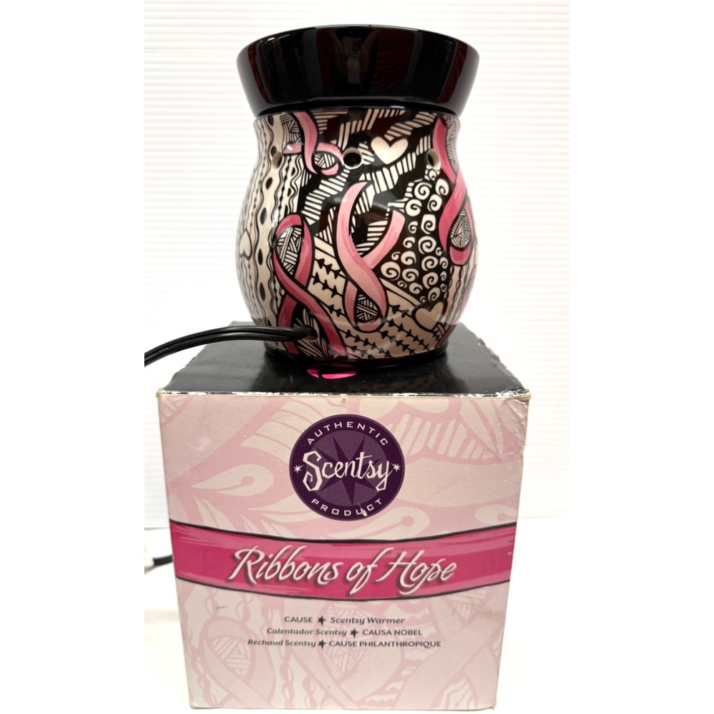 Scentsy Ribbons Of Hope Breast Cancer Warmer! Original Box‎ Unused New